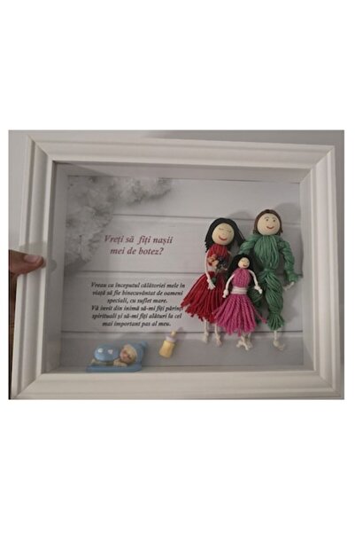 OEM Tablou Personalizabil Botez Nasi, 20x25 cm, cadou ideal pentru nasi de baiat