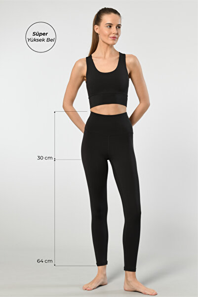 TÜREN Women's Super High Waist Leggings 3703/Black