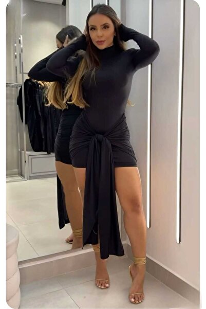 morche ROCHIE MINI STILĂTĂ DE FEMEI CU DETALII CU șireturi, Gât pescar, țesăt...