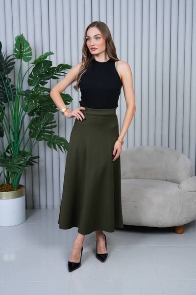 VOICTEC Φούστα με λάστιχο στη μέση και λύκρα με φουσκωτό στυλ