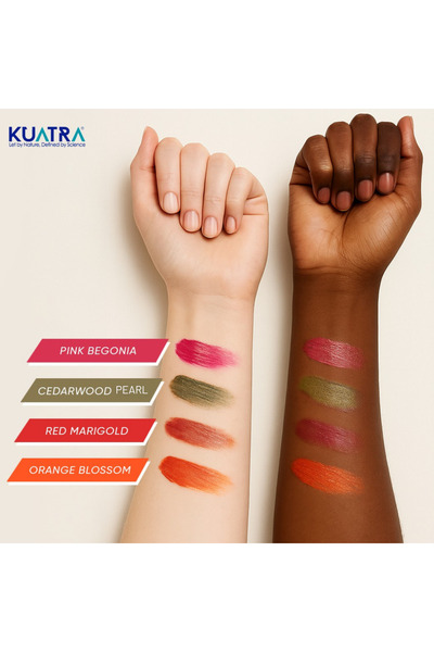 KUATRA Red Marigold Nemlendirici - Antioksidan Işıltı Veren Balm (DOĞAL İÇERİKLİ RUJ- ALLIK-GÖZ FARI)