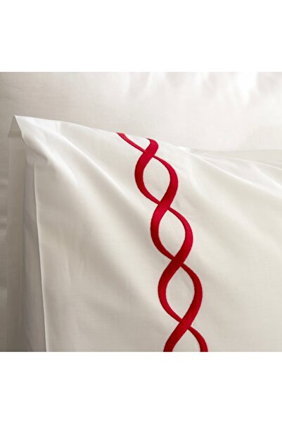 Karaca Nautica Home Billow - Double Percale Duvet Cover Set, Red