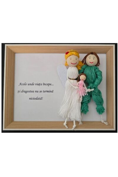 OEM Family Frame with 3 Figurines, 10x15 cm