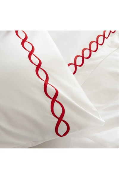 Karaca Nautica Home Billow Percale Çift Kişilik Nevresim Takımı Red