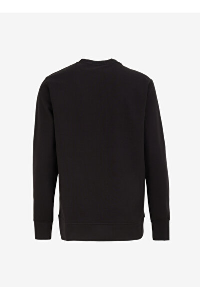Discovery Expedition Siyah Erkek Bisiklet Yaka Relaxed Fit Baskılı Sweatshirt D4WM-SWT3224