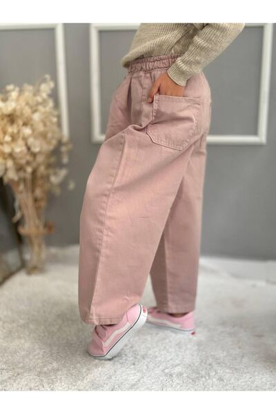 Motebarn Wear Kız Çocuk Baloon Denim Jeans