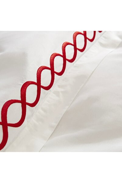 Karaca Nautica Home Billow - Double Percale Duvet Cover Set, Red