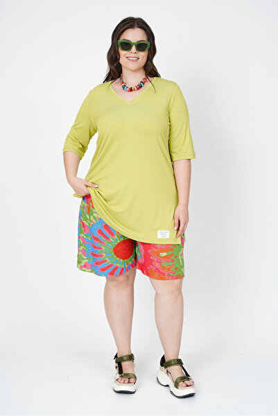 Büyük Moda Patterned Viscosa Shorts