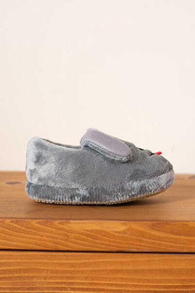AlbiShoes Unisex Çocuk Panduf Ev Patiği Pamuk Astarlı Köpek Figürlü Ev Kreş Ayakkabı Sevimli Köpek
