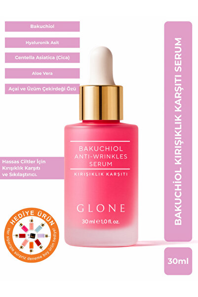 GLONE Bakuchiol Kırışıklık Karşıtı Yüz Serumu | 30ml | Doğal Retinol Alternat...