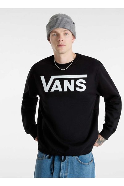 Vans سويت شيرت رجالي أسود برقبة دائرية مقاس عادي VN000JSFY281-VANS CLASSIC II...