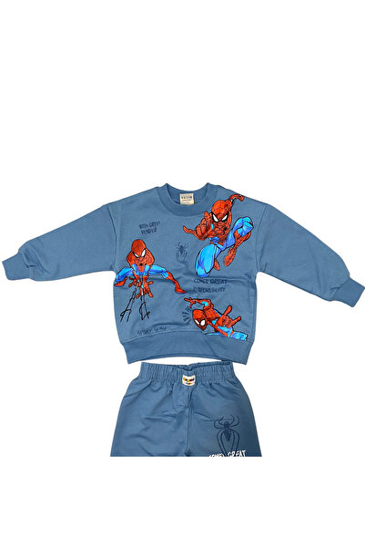 OEM 2-piece children's tracksuit - blue blouse and pants with Spiderman print