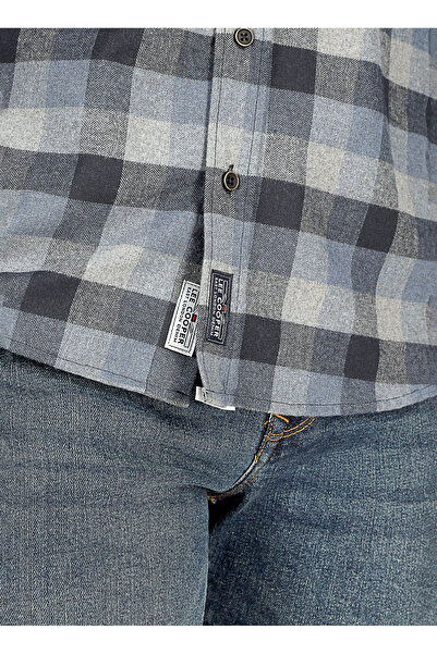 Lee Cooper Регулярний крій Індіго Чоловіча сорочка 251 LCM 241001 ALPIN İNDİGO-LACİ