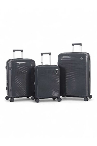 AVIATOR Luxury Complete Luggage Set - 3 Pieces of Shatterproof Polypropylene