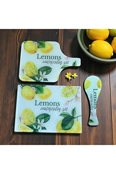 Online Home Market مجموعة من 3 ألواح تقطيع للخضروات والفواكه من الزجاج المقسى...