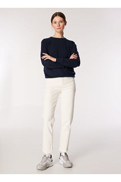 Jeep Kırık Beyaz Kadın Mom Fit Düz Denim Pantolon C4WL-PNT4067 Beden: 28