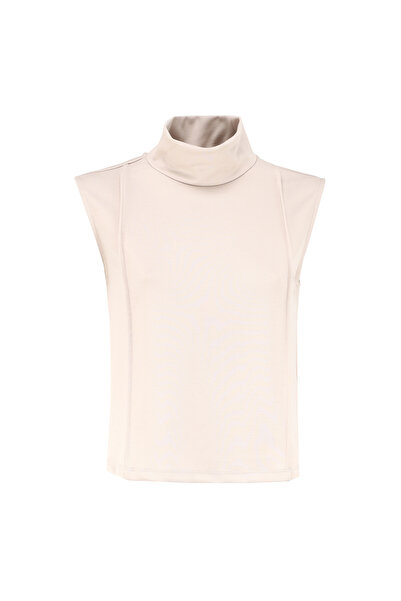 Fabrika Açık Bej Kadın Basic Bluz F4WL-BLZ0454