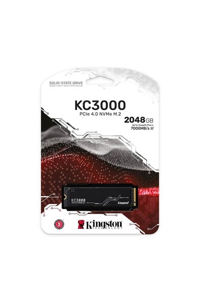 Kingston 2 تيرابايت KC3000 NVMe M.2 سرعة القراءة 7000 ميجابايت / سرعة الكتابة 7000 ميجابايت SSD