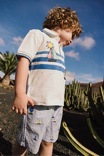 Boboli Шорти для хлопчиків з принтом вітрильника