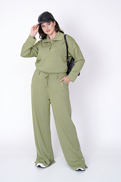 Büyük Moda Modal Tracksuit with Clip Detail