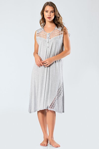 TÜREN Women's Oversized Nightgown 3124/Grey