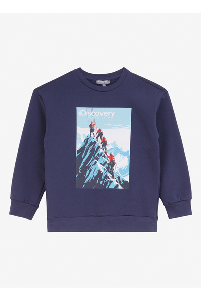Discovery Expedition Baskılı Erkek Çocuk Lacivert Sweatshırt D4WB-SWT3077