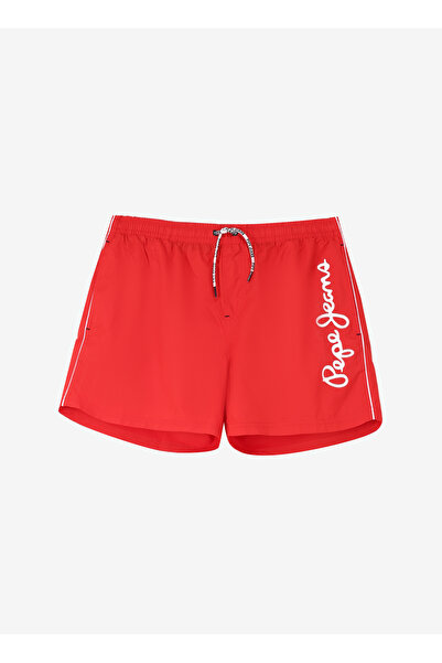 Pepe Jeans Kırmızı Erkek Şort Mayo PMB10393 257 LOGO SWIMSHORT