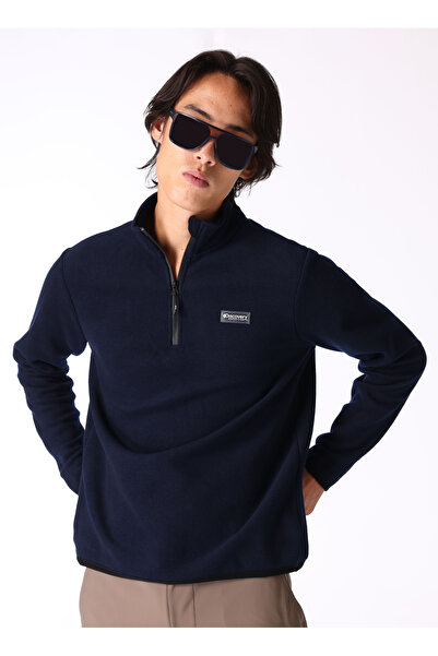 Discovery Expedition Lacivert Erkek Dik Yaka Basic Polar Sweatshırt D4WM-SWT3993