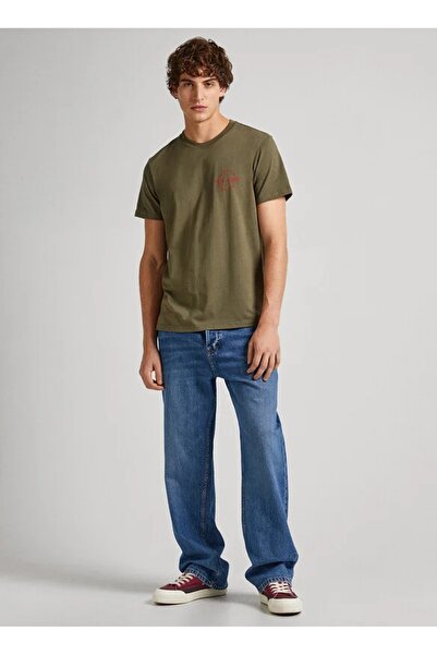 Pepe Jeans Bisiklet Yaka Baskılı Yeşil Erkek T-Shirt PM509210 679 CRAIG