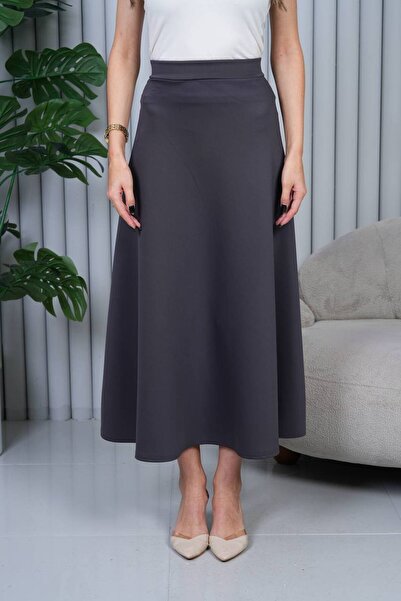 VOICTEC Puf Scuba Buy Elastic Lycra Flared Skirt