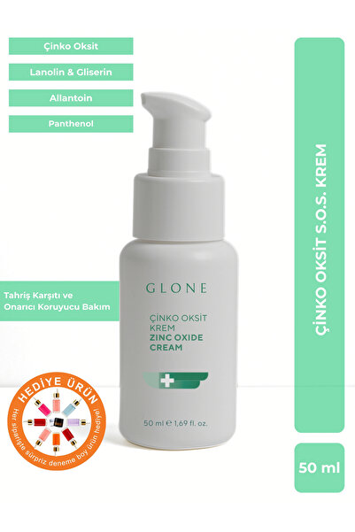 GLONE - Çinko Oksit S.O.S Krem: Hassas Cilt & Pişik Önleyici Panthenol, Lanolin, Allantoin Güçlü Bariyer