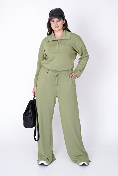Büyük Moda Modal Tracksuit with Clip Detail