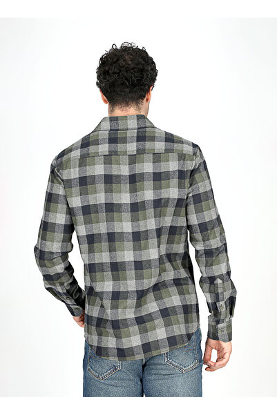 Lee Cooper Ανδρικό πουκάμισο Regular Fit Khaki 251 LCM 241001 ALPIN KHAKI-DARK