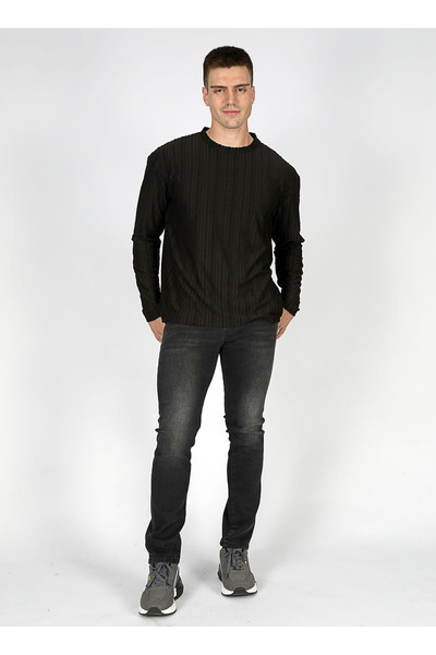 Lee Cooper Bisiklet Yaka Siyah Erkek T-Shirt 251 LCM 242004 PORL SİYAH