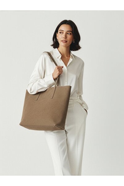 HONEY BAG Dora Nubuck Waterproof Large Size Women's Hand and Shoulder Bag