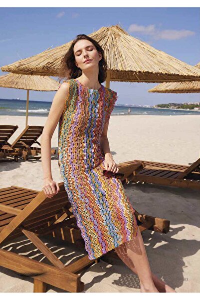 Alize Diva Merserize Ip Yazlık Bikini Bustiyer Bluz Örgü Ipi 368 Deve Tüyü Crop Örgü Elbise Pareo