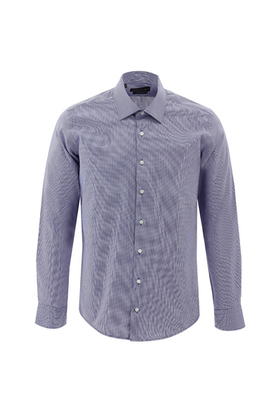 Abdullah Kiğılı Βαμβακερό πουκάμισο με μακρυμάνικο λεπτή εφαρμογή χωρίς σιδερένιο σχέδιο