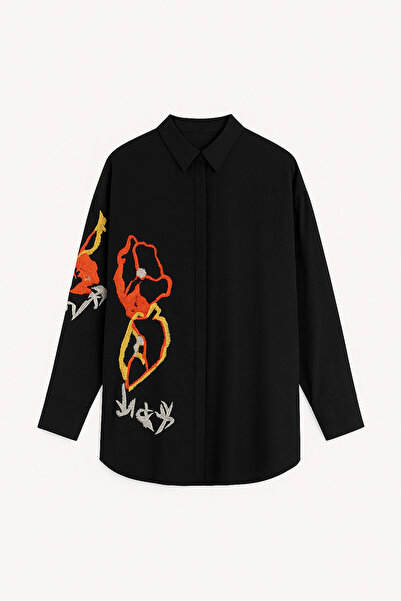 Touché Privé Nakışlı Viskon Gömlek