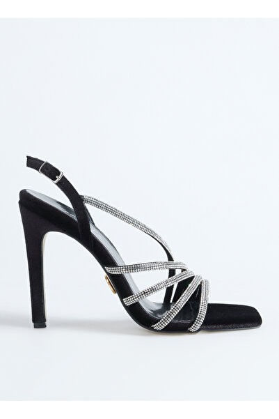 Fabrika Siyah Kadın Topuklu Sandalet FREDA