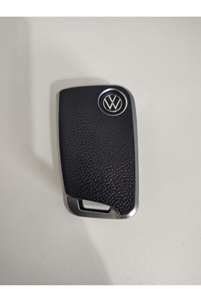 OEM Husa argintie cu inserții din piele pentru cheie VW Volkswagen Golf 7 MK7