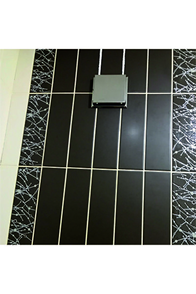 SAKOYA Aspiratör 304 paslanmaz Kare Panel, 100 lük baca ve tavan tipi, 100 M3/h, Geri Tepme Klapeli