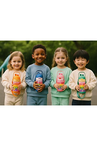 CNSZ 6-12 Hours Heat Protected Children's Water Bottle and Thermos with Stainless Steel Strap - Training Rotating Numbers