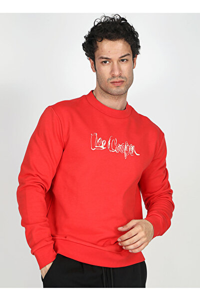 Lee Cooper Мъжка суитшърт с качулка за колоездене 251 LCM 241023 JEFFREY RED