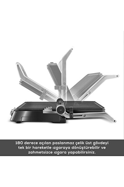 Karaca Döküm Izgara Ve Tost Makinesi Inox - 6 Dilim Kapasite - Dijital Ekran - Zamanlayıcılı