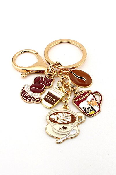 Solfera Coffee Lover Latte Cat Mug Bag Ornament Charm Keychain Ky015