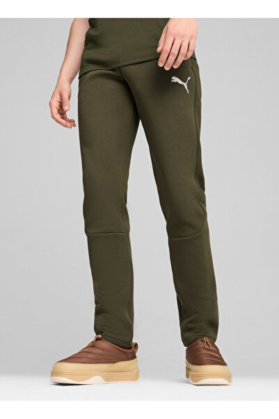 Puma Koyu Yeşil Erkek Normal Bel Dar Kalıp Eşofman Altı 68170270 EVOSTRIPE Pants