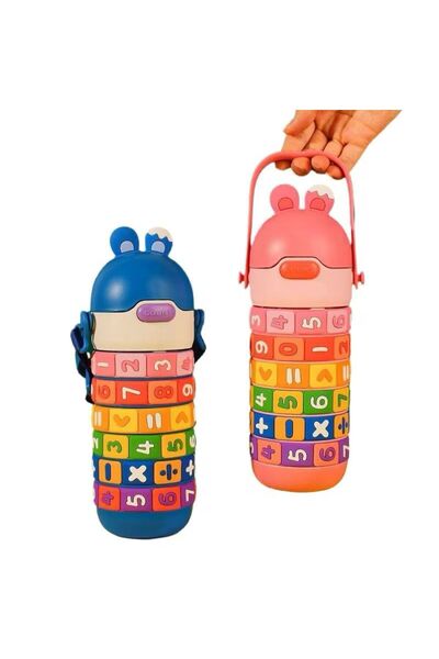 CNSZ Matematik Oyuncu Çocuk Şişesi Termal Çift Katmanlı Isı yalıtımlı Akıtmaz...