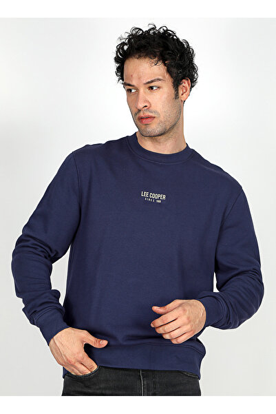 Lee Cooper Велосипедна комір синій чоловічий світшот 251 LCM 241022 FROSE СИНІЙ