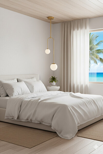 Avonni Av-60389-2bsa Sarı Boyalı Modern Avize G9 Metal Cam 20x12cm