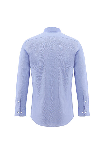 Abdullah Kiğılı Довгий рукав, облягаючий крій, класичний, непрасуваний, з візерунком, бавовняна сорочка